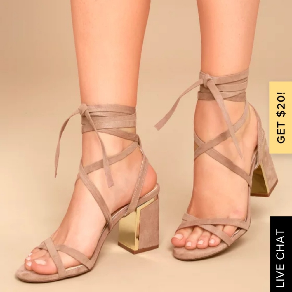 Lulu's • Strappy mauve heels